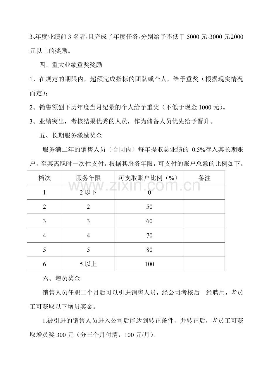 公司销售人员激励方案(修改版).doc_第2页