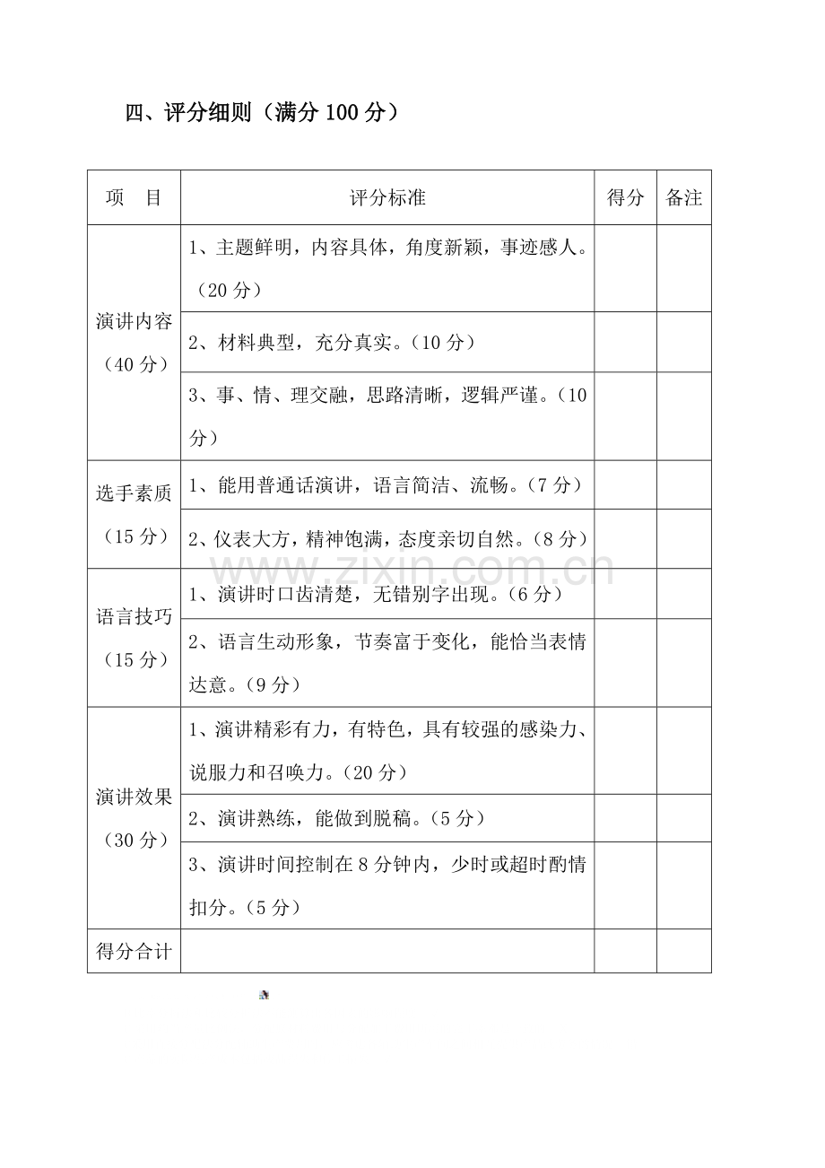 师德师风演讲比赛评分标准.doc_第2页