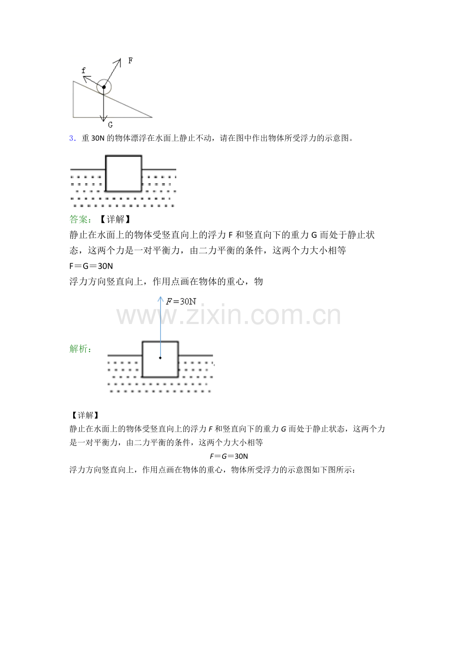 人教版八年级物理下册作图题试卷试卷(word版含答案).doc_第2页