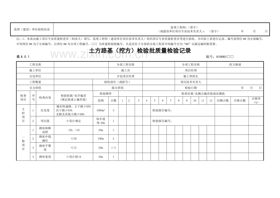 市政道路工程资料表格全套.doc_第3页