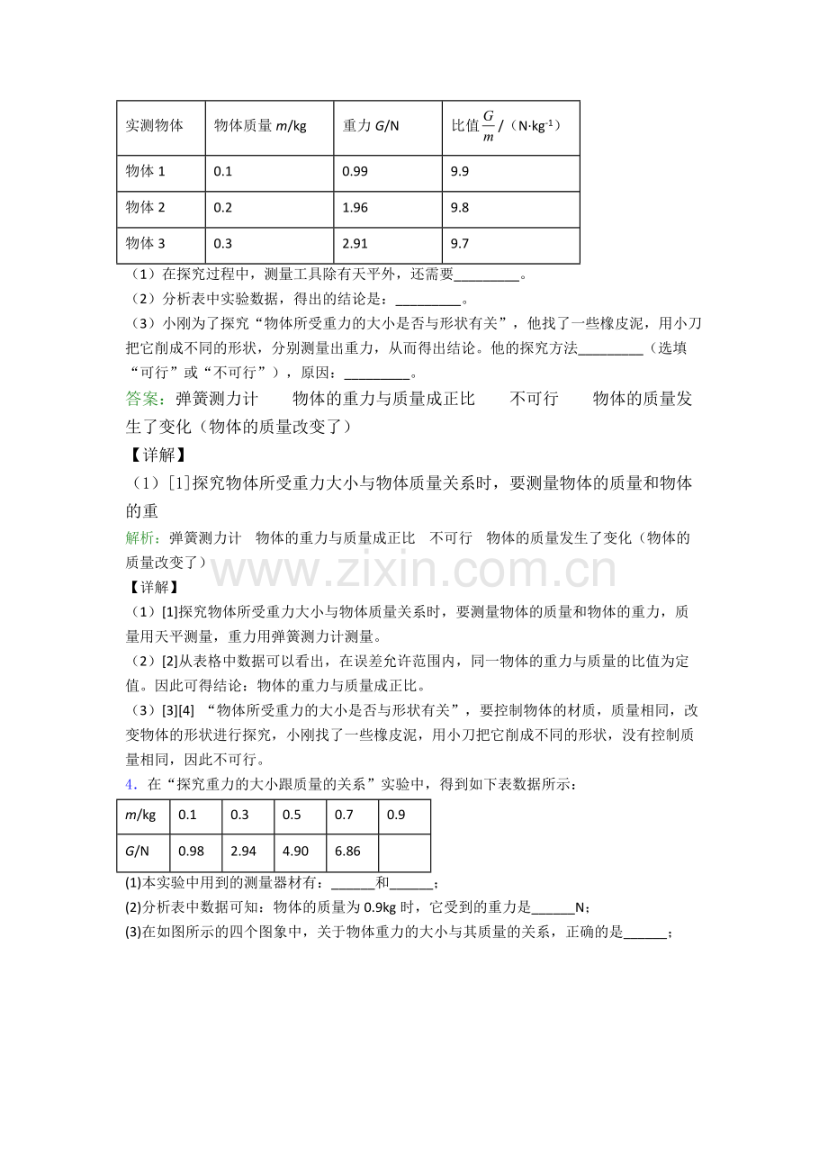 人教版八年级物理下册实验题试卷模拟训练(Word版含解析).doc_第3页