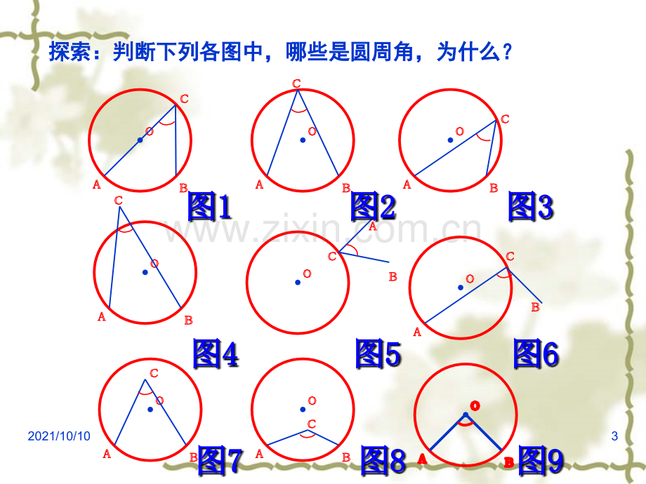 人教版九年级数学上册《圆周角》.ppt_第3页