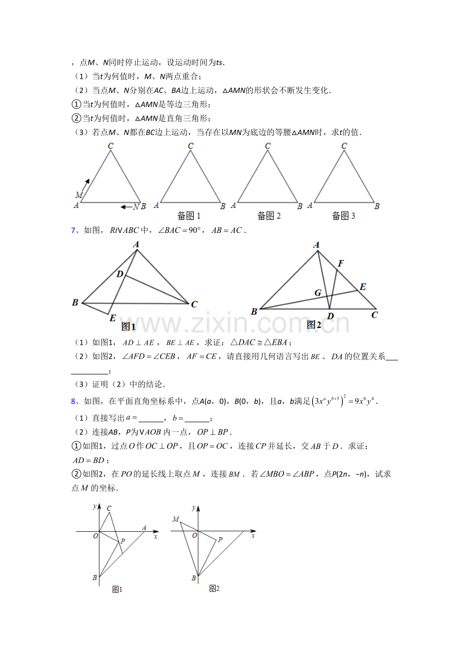 数学初二上册压轴题强化质量检测试题.doc_第3页