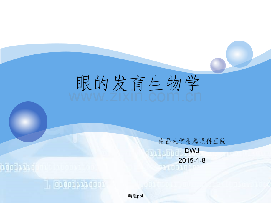 眼的发育生物学.ppt_第1页