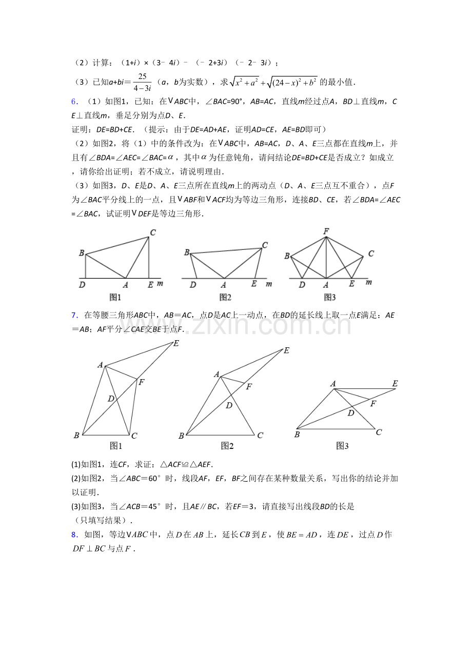 八年级数学上册压轴题模拟检测试卷附解析(一).doc_第3页