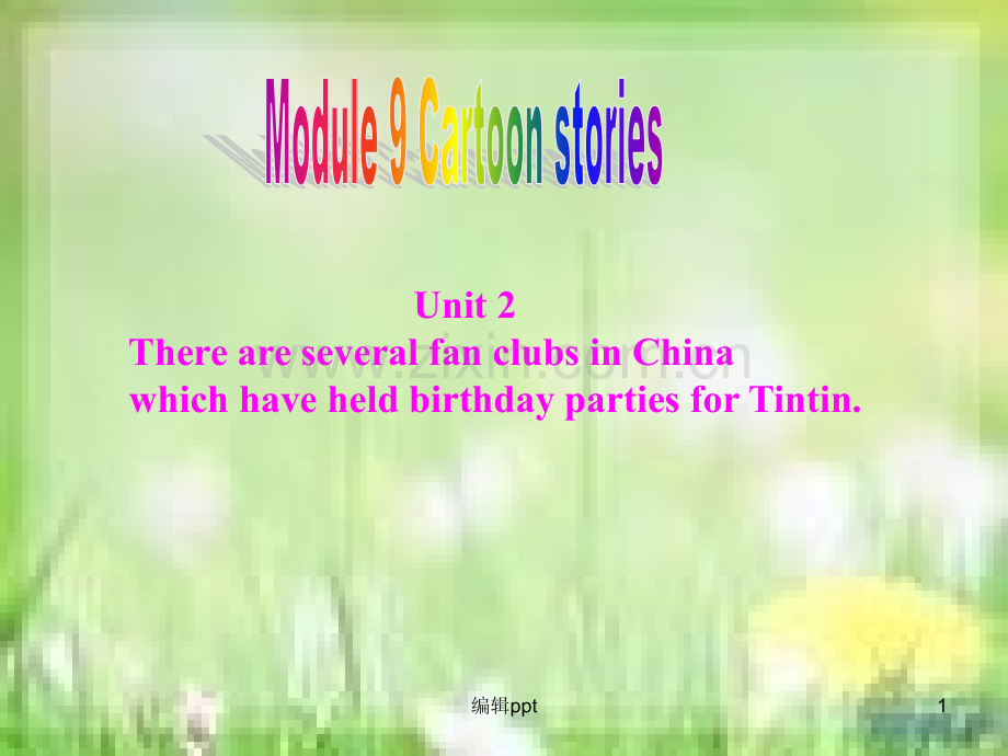 外研社新标准英语初中九年级上册《Module-9-Cartoon-storie.ppt_第1页