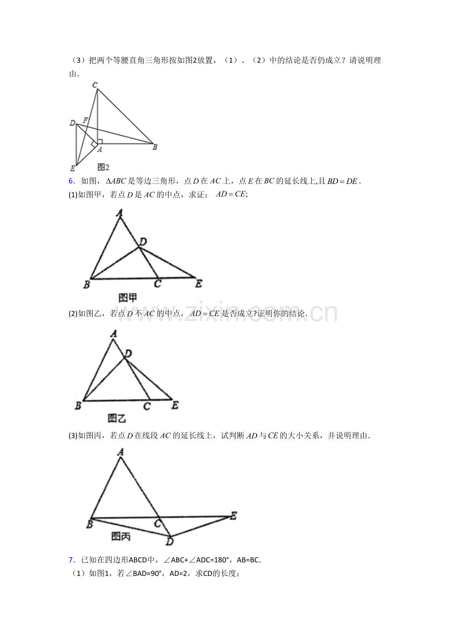 八年级上学期压轴题模拟数学试题答案.doc_第3页