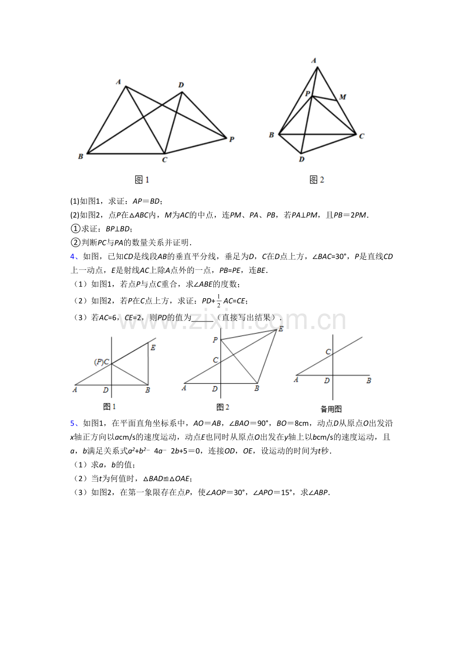 初二上册压轴题强化数学综合检测试题带答案.doc_第2页