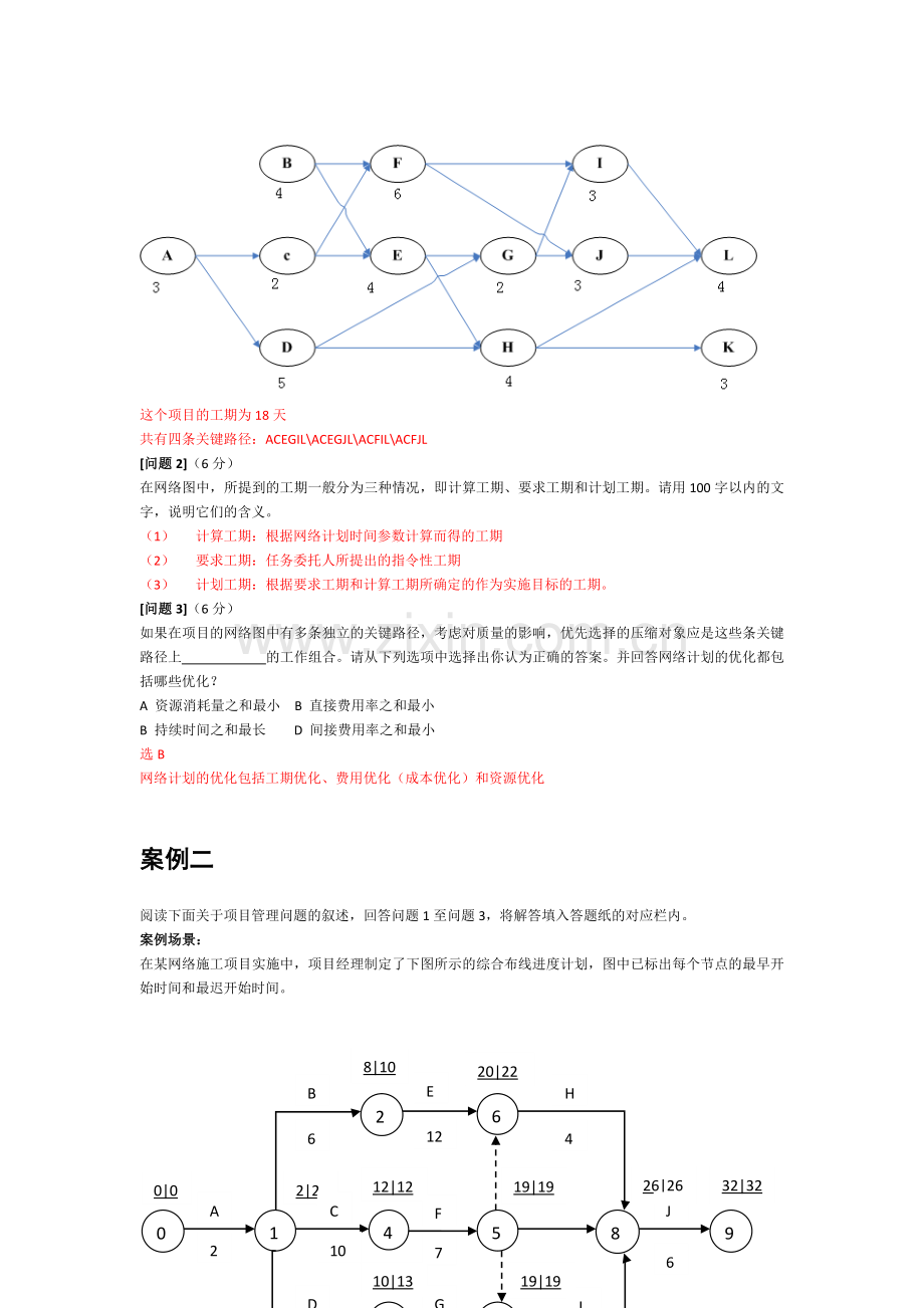 信息系统项目管理师案例分析(项目时间管理).doc_第2页