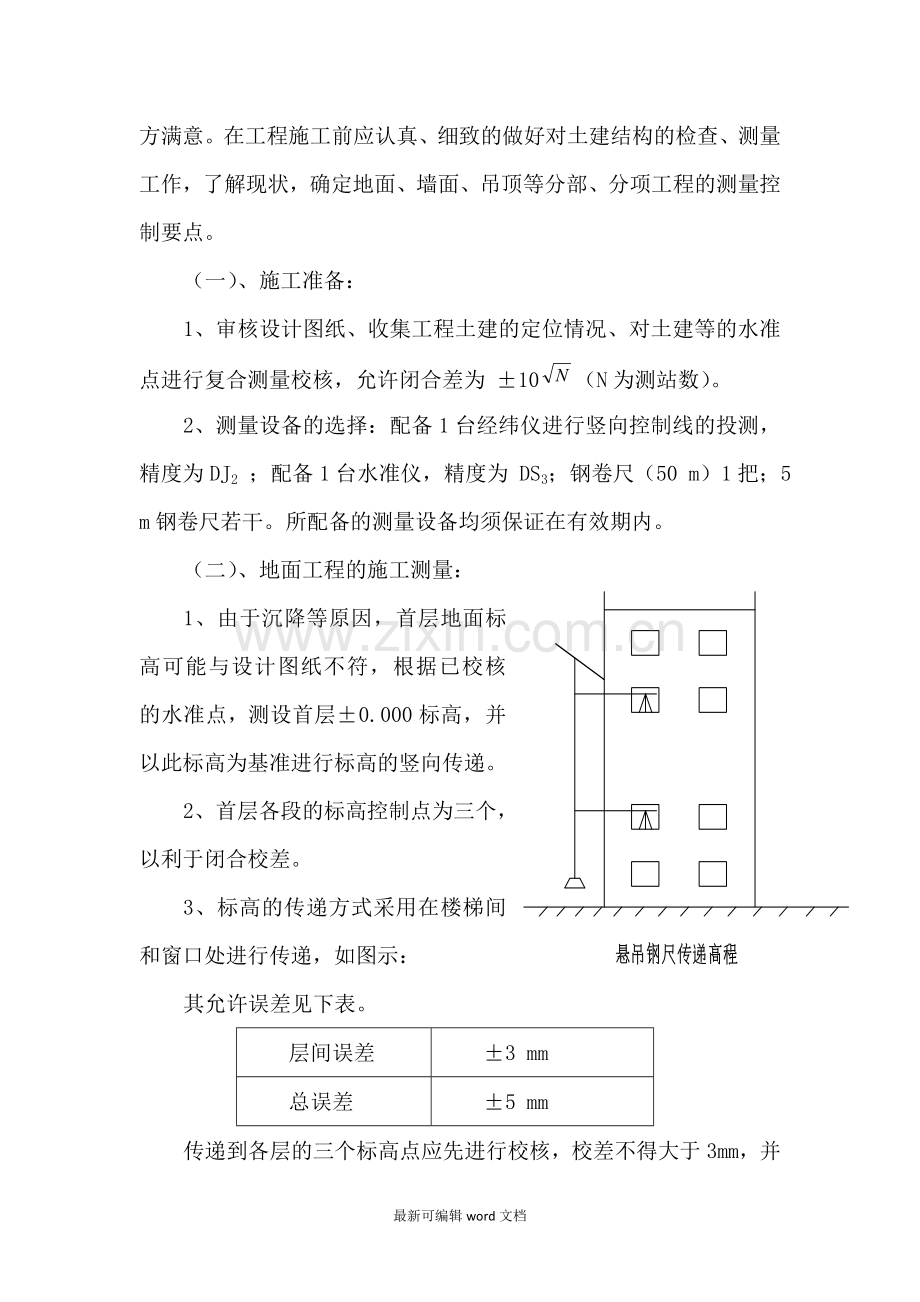 室内装修改造工程测量放线施工方案.doc_第2页