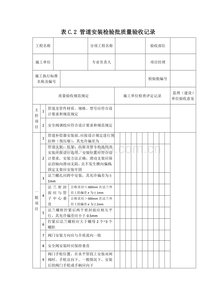 工艺管道安装检验批.doc_第3页