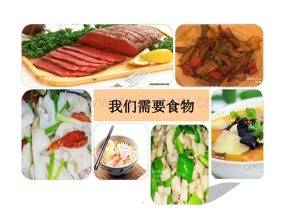 新教材粤教版六年级科学《我们需要食物》.ppt_第1页