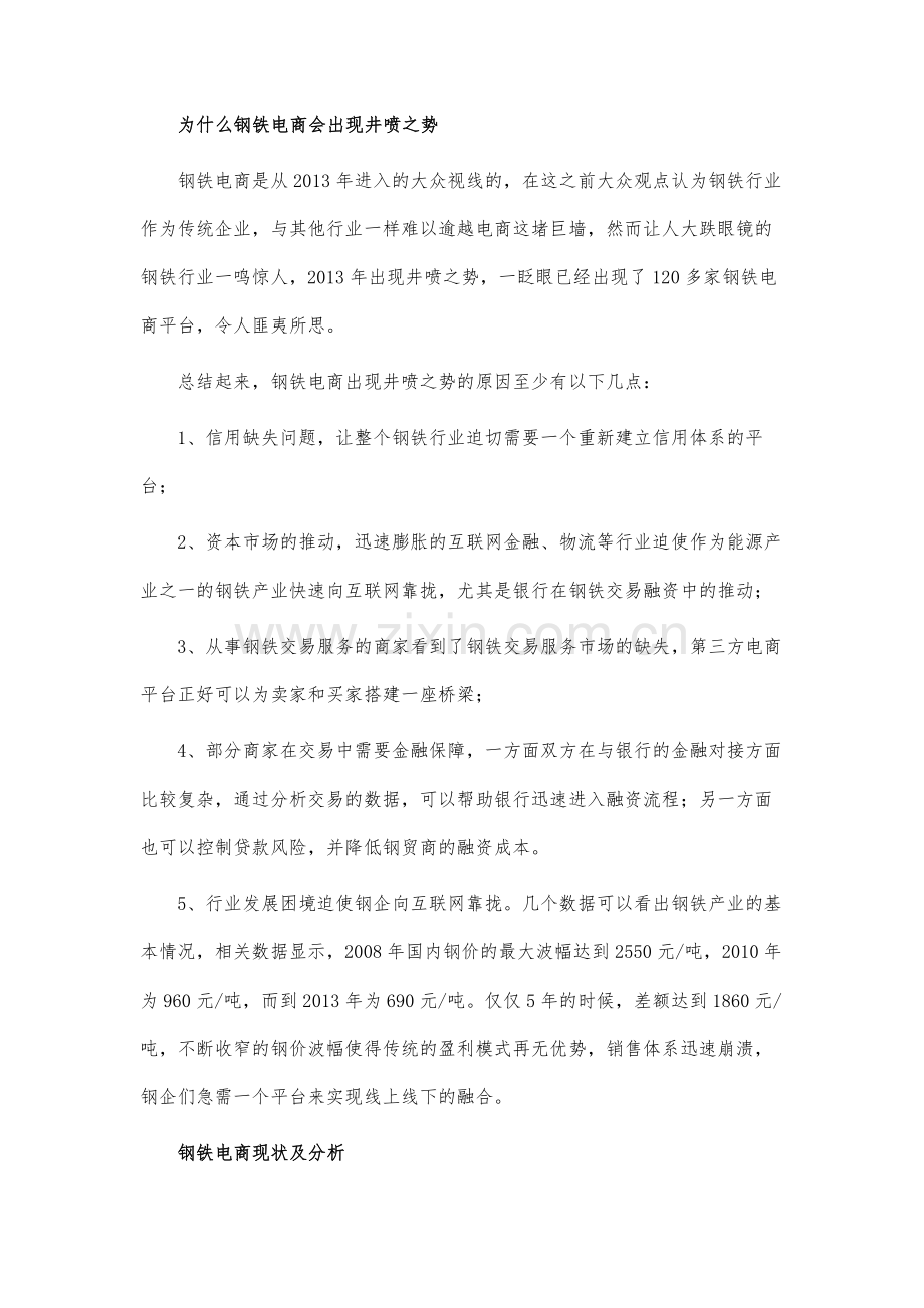 进击的钢铁巨人：钢铁电商的探索与困境.docx_第2页