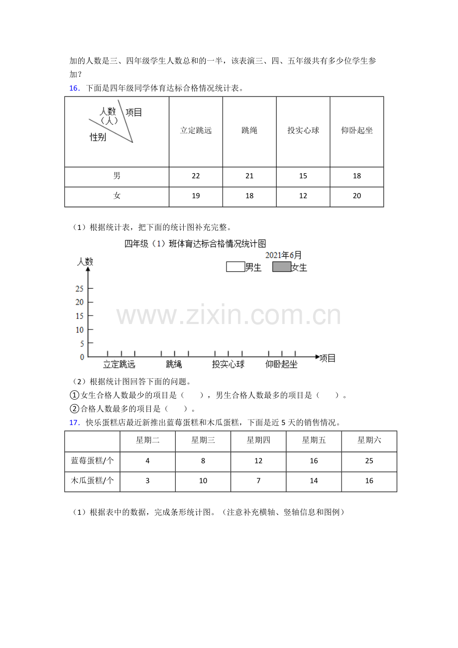 人教版四年级数学下册期末解答复习题(附答案).doc_第2页