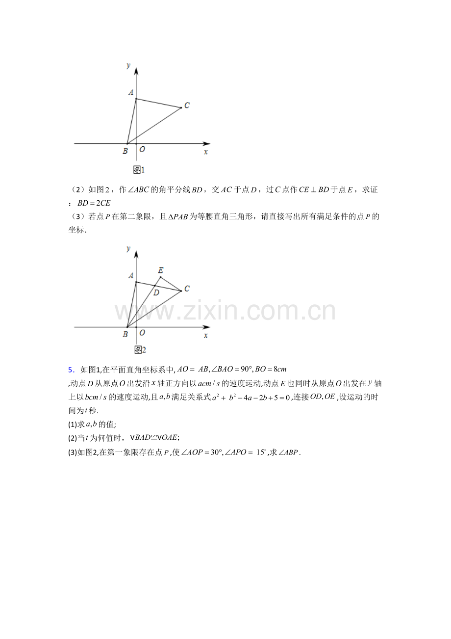 八年级数学上册压轴题模拟质量检测试卷带解析(一)[001].doc_第3页