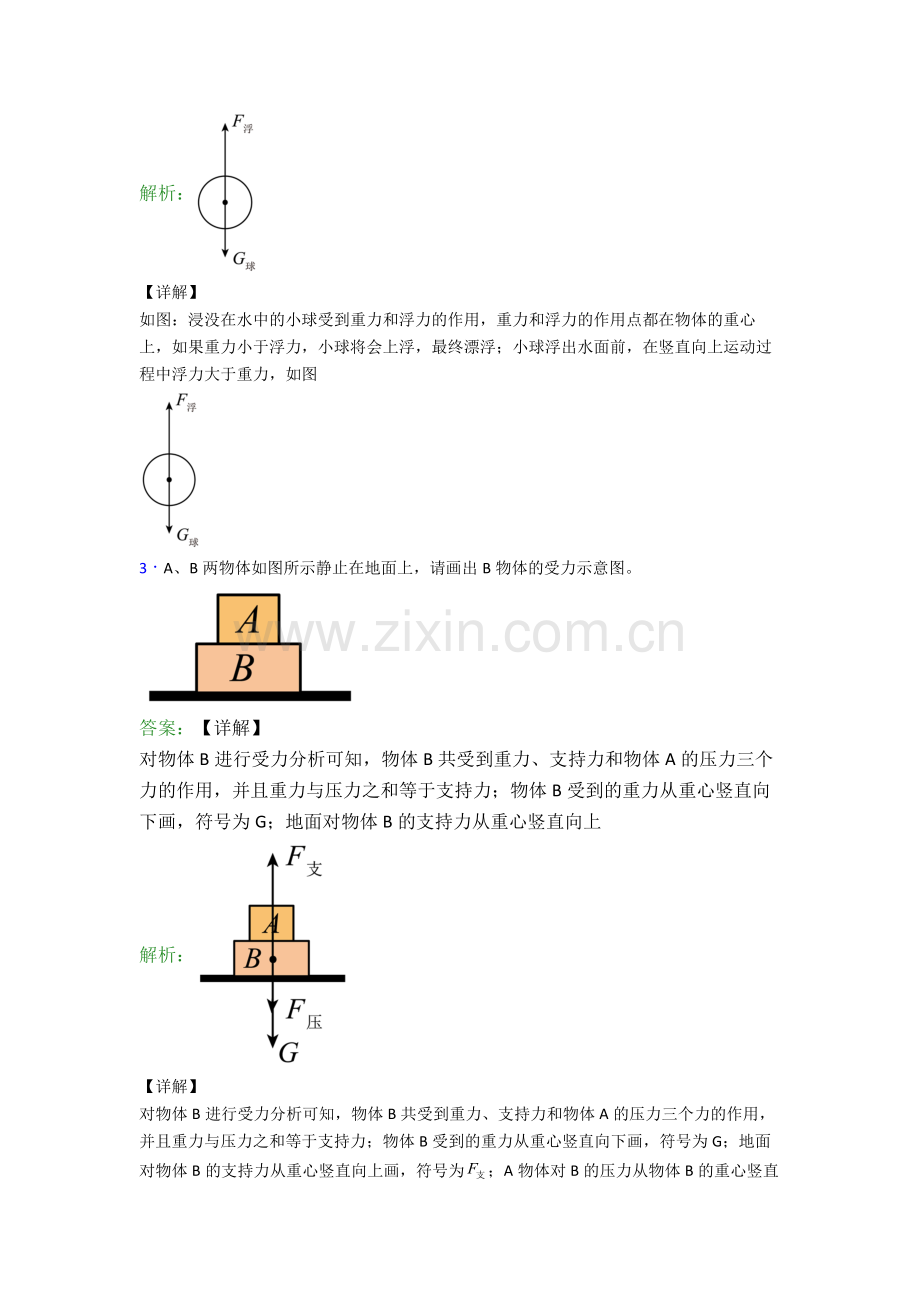 人教版部编版八年级下册物理作图题试卷试卷(word版含答案).doc_第2页