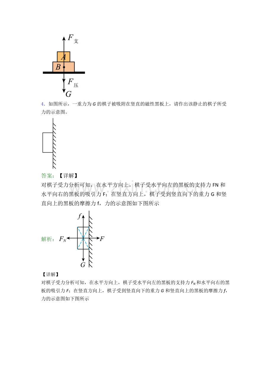 八年级下册物理作图题试卷检测题(Word版含答案).doc_第3页