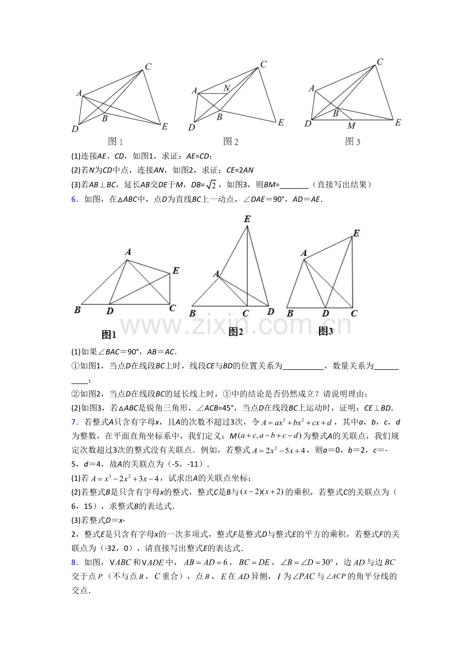 人教版八年级上册压轴题数学试卷[002].doc_第3页