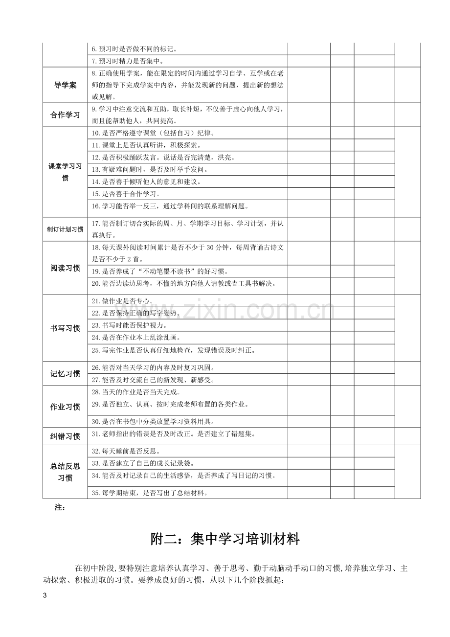 初中生学习习惯培养方案.doc_第3页