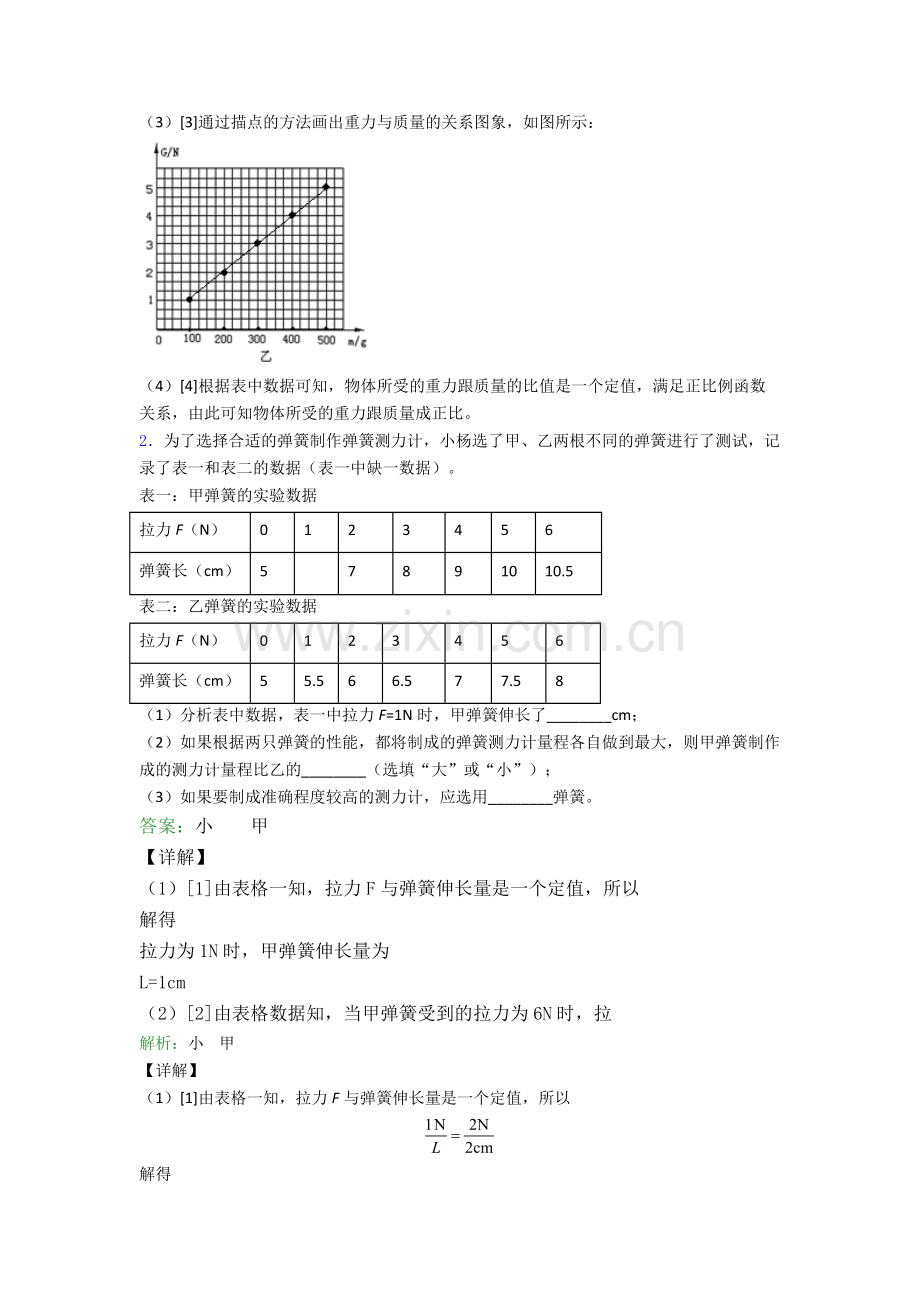 八年级下册物理实验题试卷专题练习(word版.doc_第2页