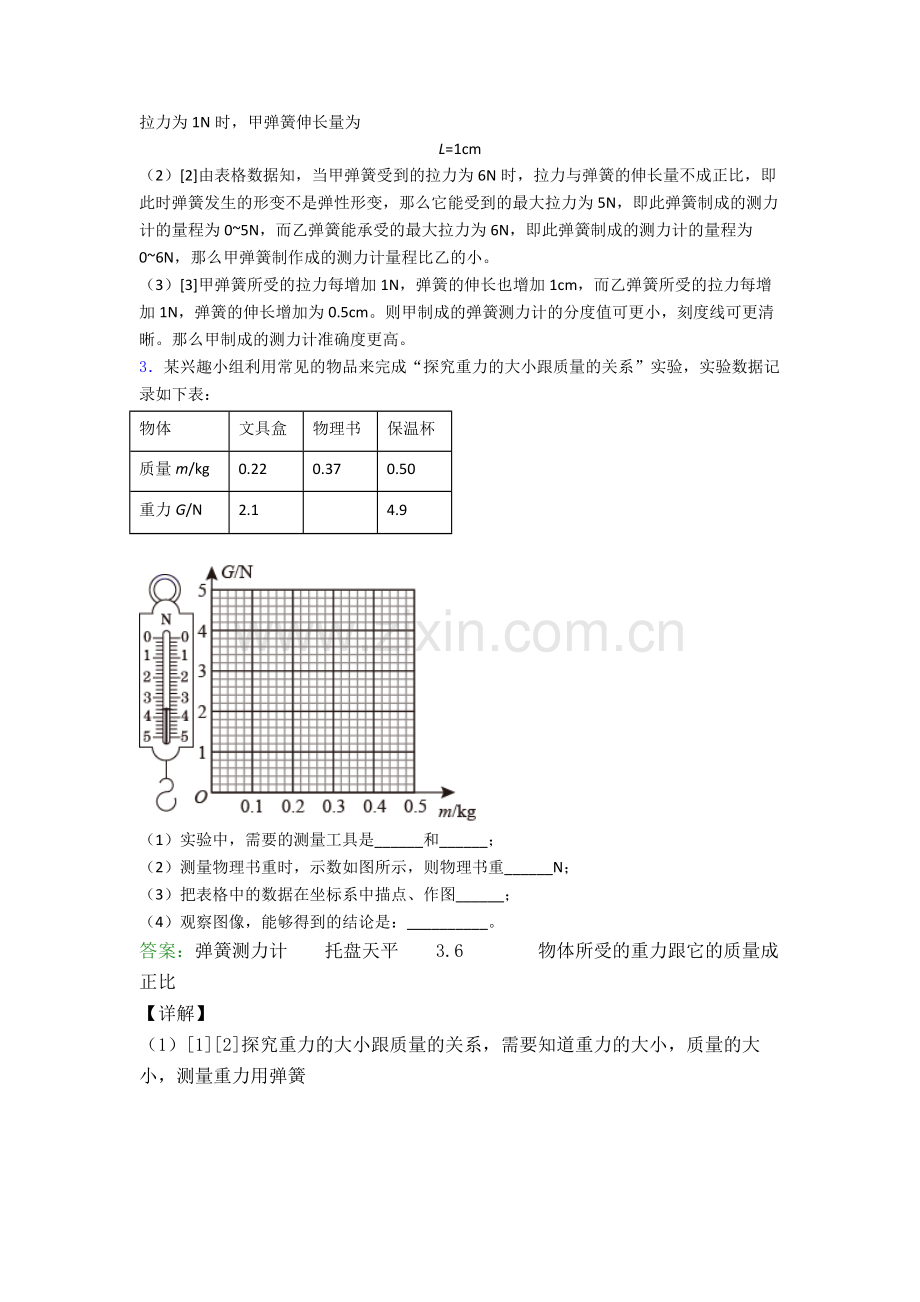 八年级下册物理实验题试卷专题练习(word版.doc_第3页