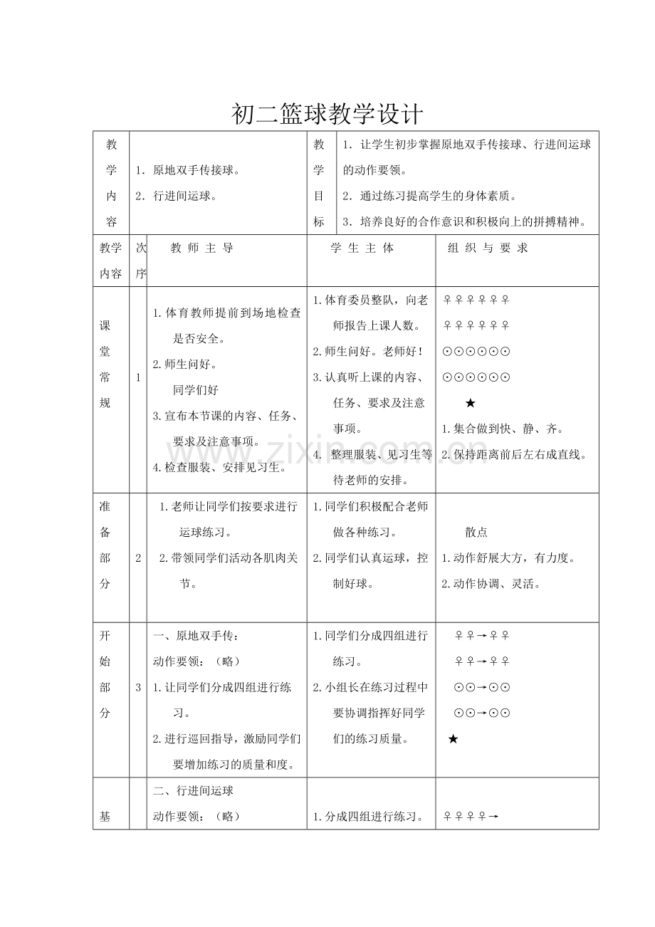 初中体育篮球教学设计---副本---副本.doc_第1页