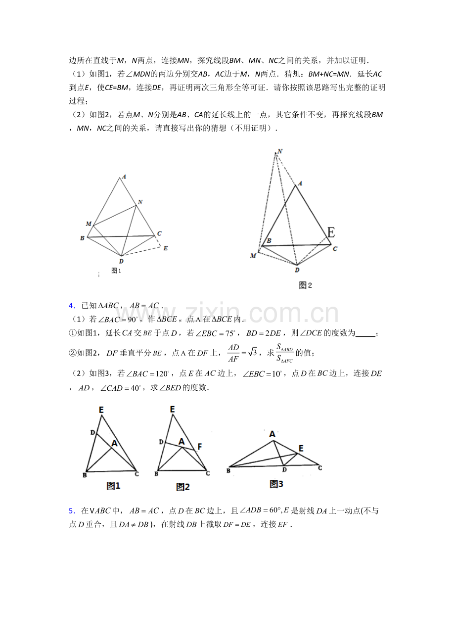 初二上册压轴题数学试题带解析(一).doc_第2页