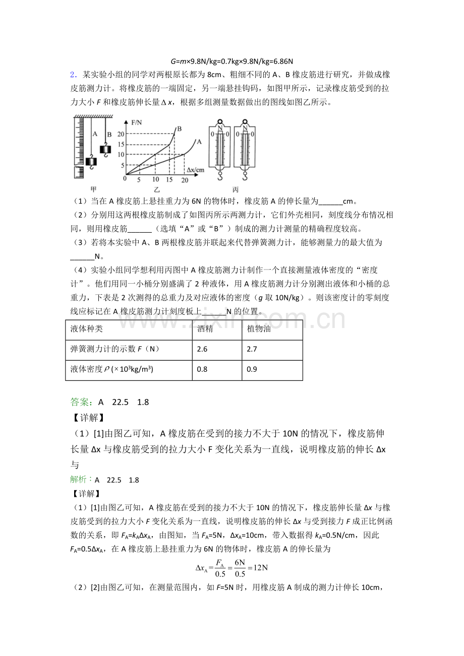 人教版八年级物理下册实验题试卷同步检测(Word版含答案).doc_第2页