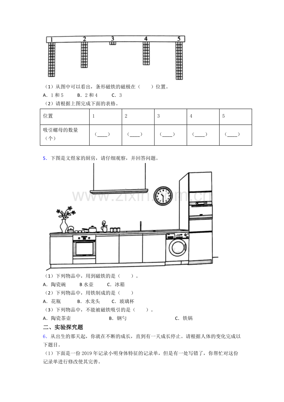 二年级下册菏泽科学期末实验复习试卷易错题(Word版含答案).doc_第2页