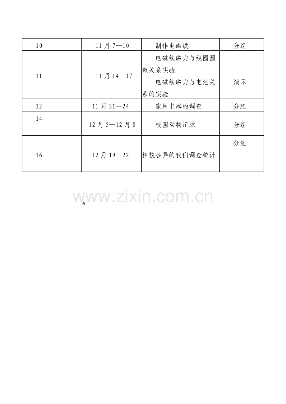 六年级科学上册实验计划及进度安排表.doc_第3页