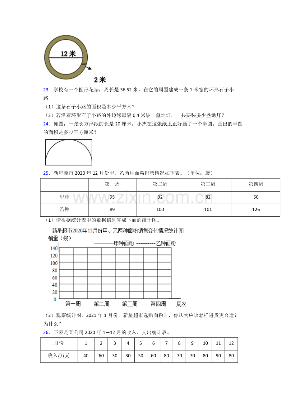 人教版小学五年级数学下册期末解答复习附答案.doc_第3页