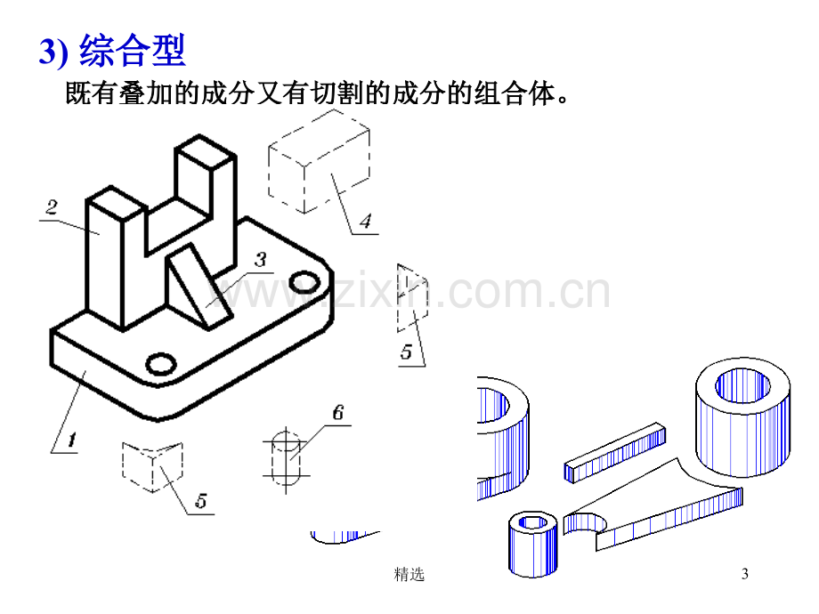 机械制图——画组合体零件三视图.ppt_第3页