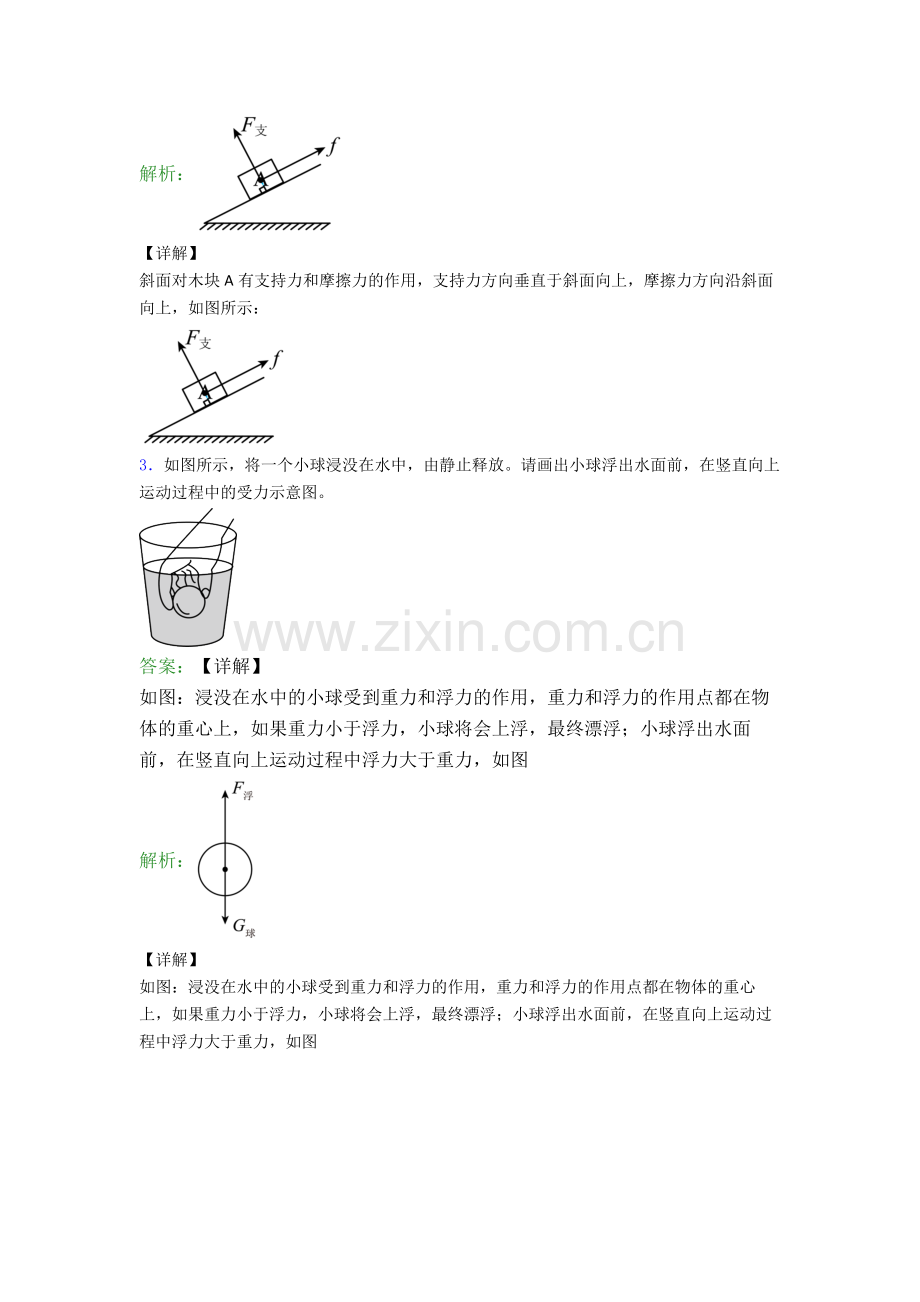 人教版八年级下册物理作图题试卷达标检测(Word版含解析).doc_第2页