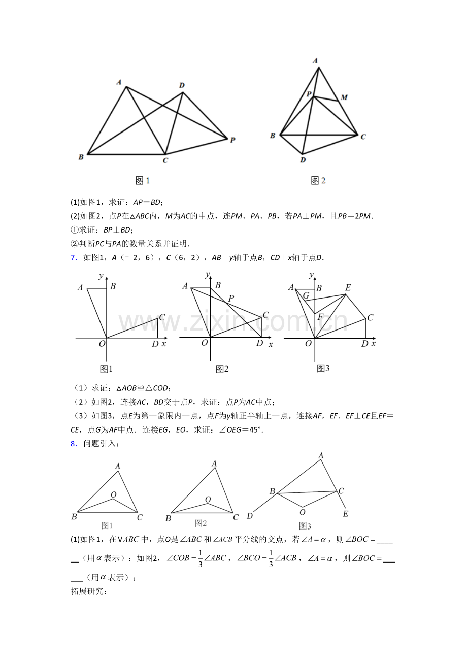 八年级上学期压轴题模拟数学检测试卷.doc_第3页