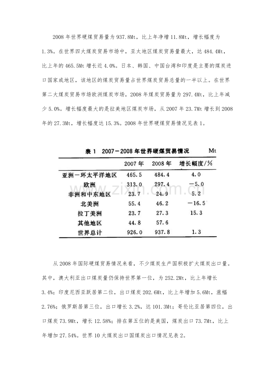 近年世界煤炭贸易形势分析.docx_第2页