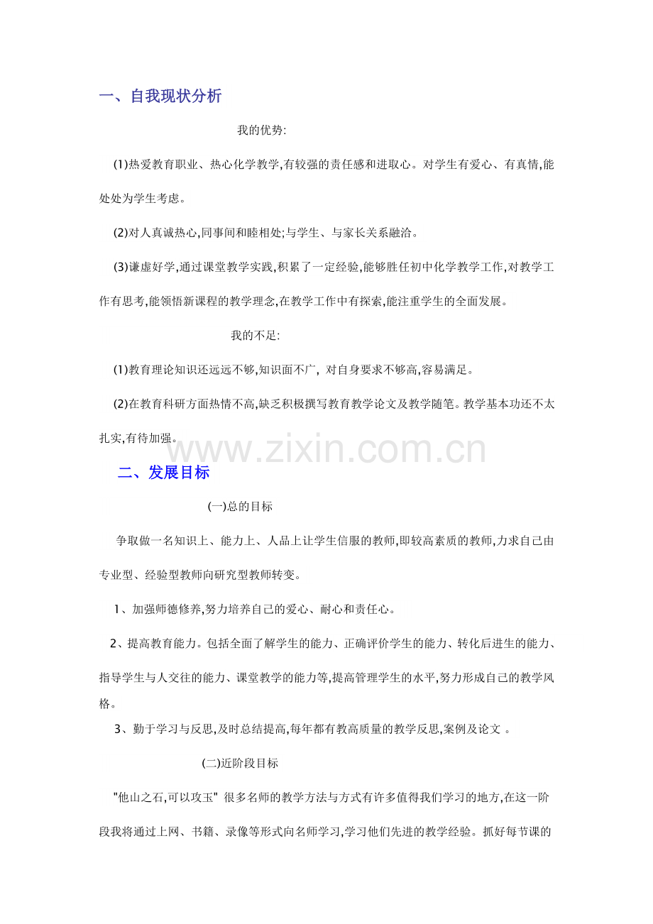 化学教师个人专业发展计划.doc_第2页