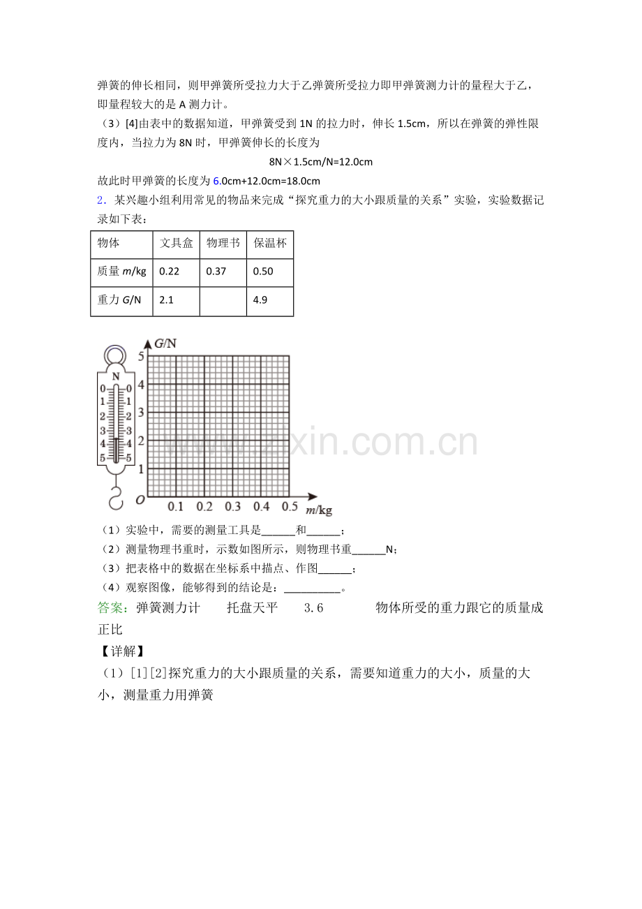 人教版部编版八年级下册物理实验题试卷达标检测(Word版含解析).doc_第2页