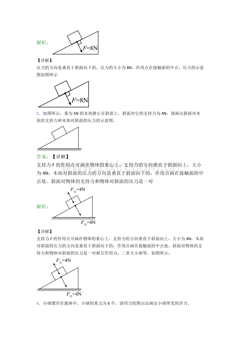 人教版物理八年级下册物理作图题试卷复习练习(Word版含答案).doc_第2页