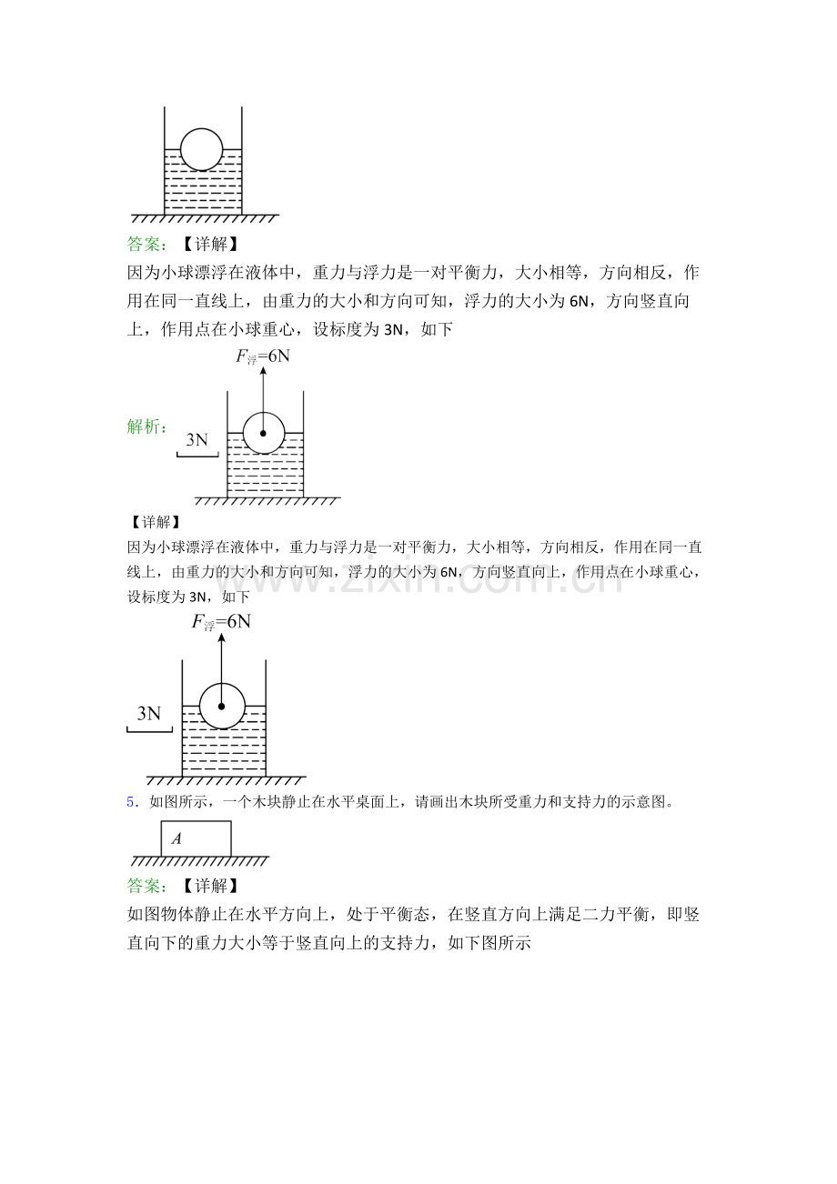 人教版物理八年级下册物理作图题试卷复习练习(Word版含答案).doc_第3页