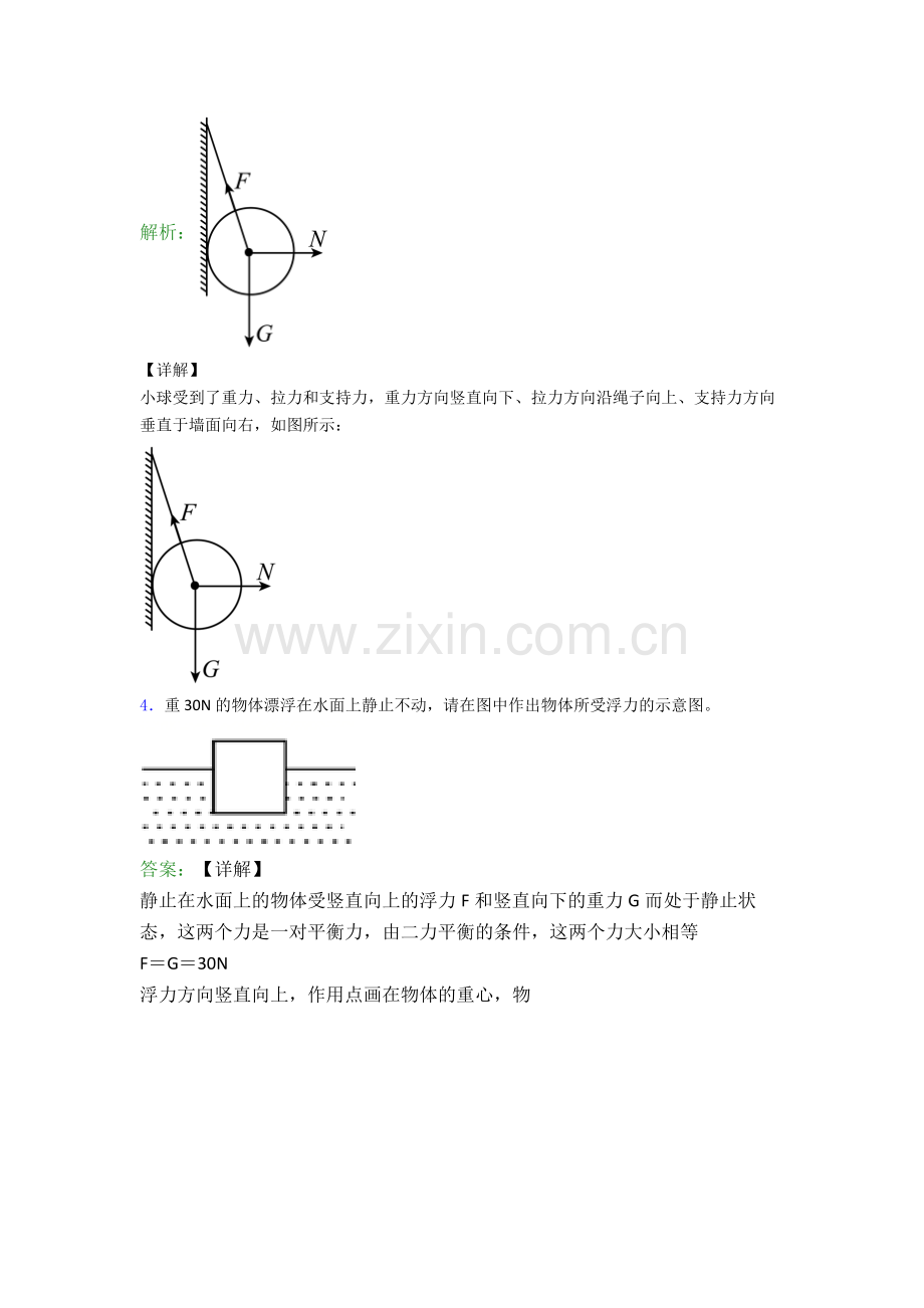 人教版八年级下册物理作图题试卷测试卷附答案.doc_第3页