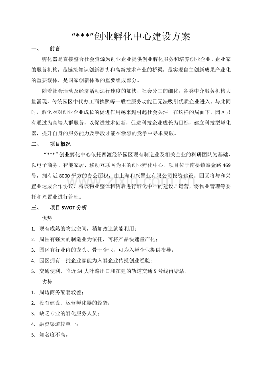 创业孵化中心建设方案.doc_第1页