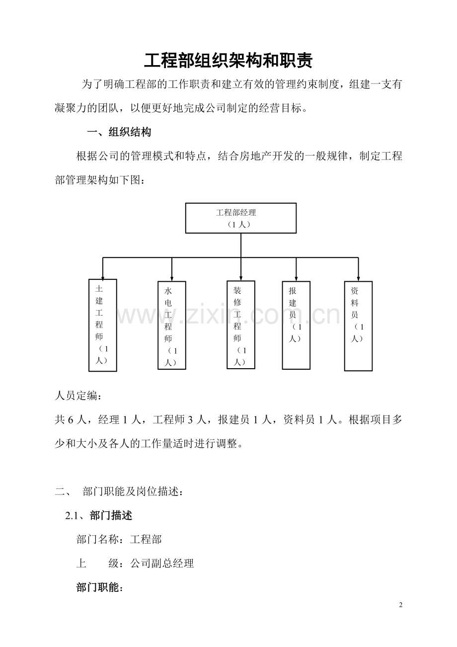 工程部组织架构和岗位职责.doc_第2页