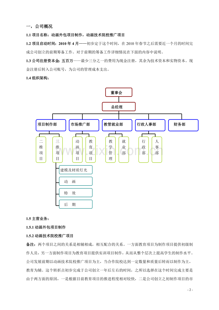 动画公司创立计划书.doc_第2页