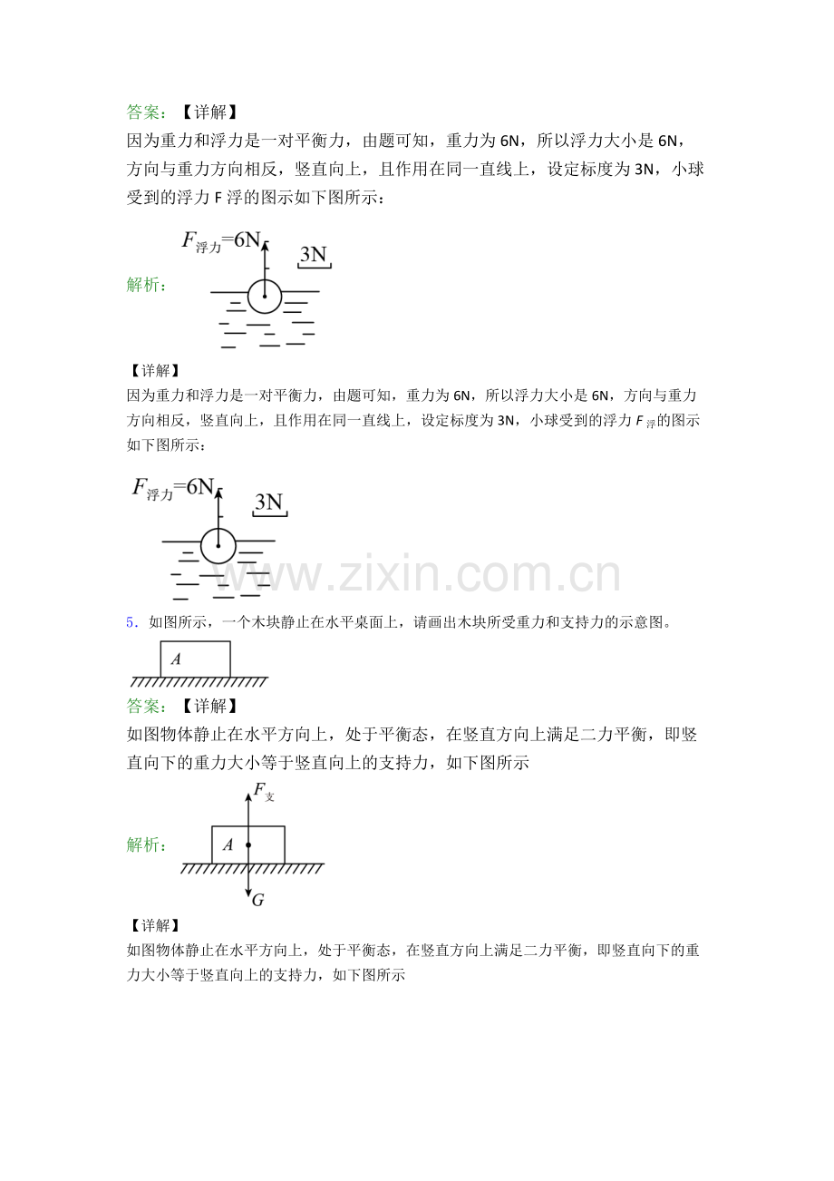 人教版八年级物理下册作图题试卷达标训练题(Word版含答案).doc_第3页