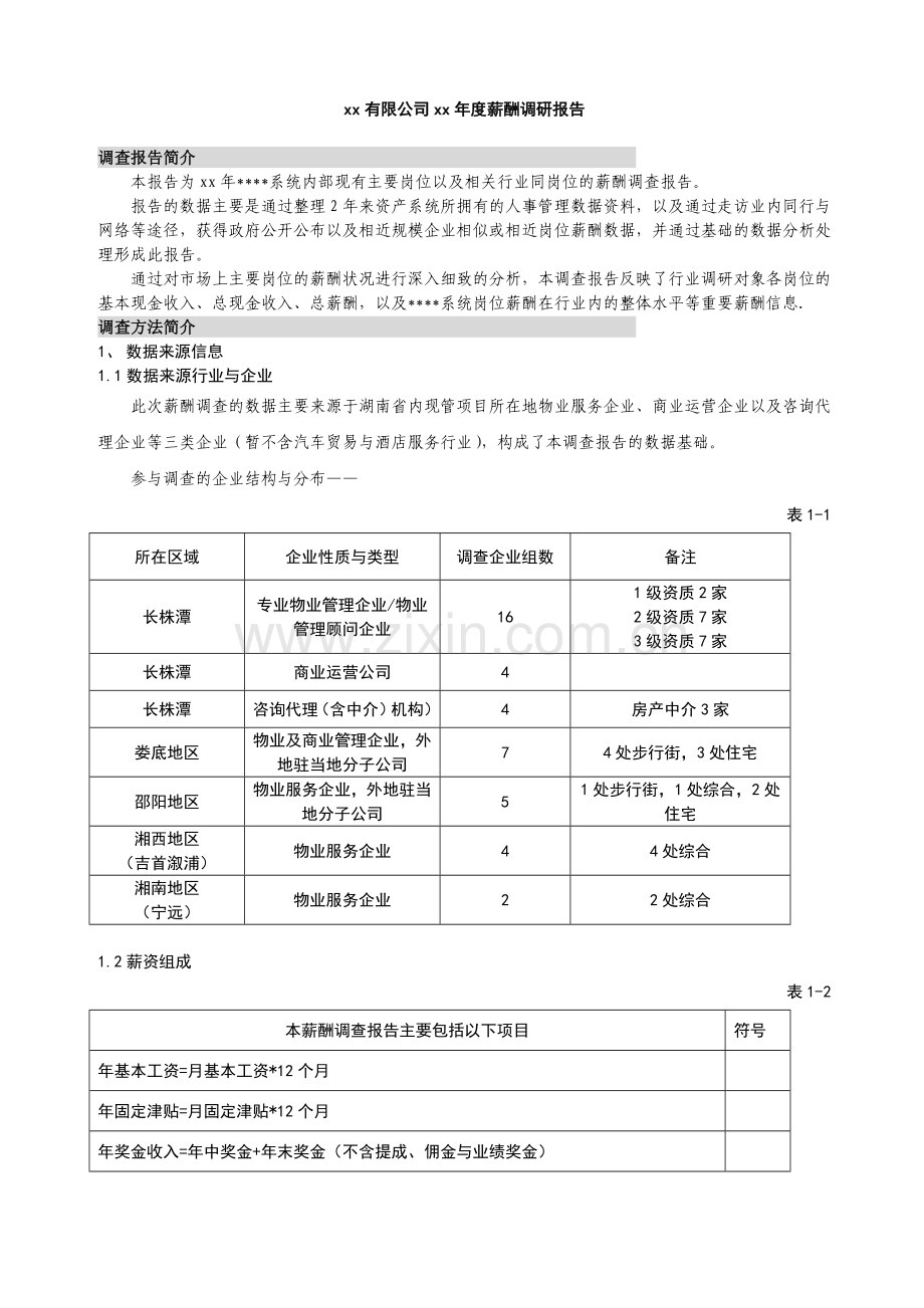 年度公司薪酬调查报告.doc_第1页