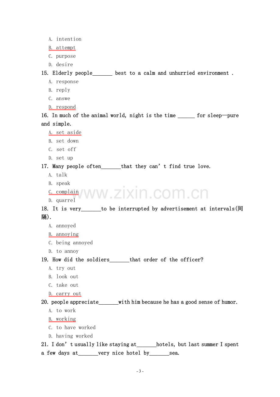 北师大0650《英语专科(二)》作业二.doc_第3页