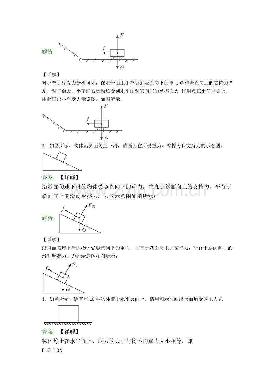 八年级物理下册作图题试卷模拟练习卷(Word版含解析).doc_第2页