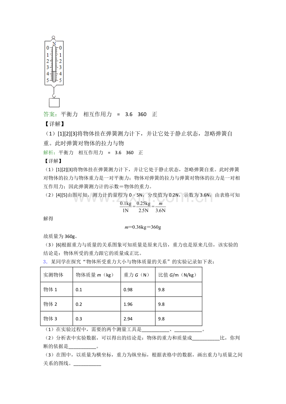 人教版物理八年级下册物理实验题试卷达标训练题(Word版含答案).doc_第2页