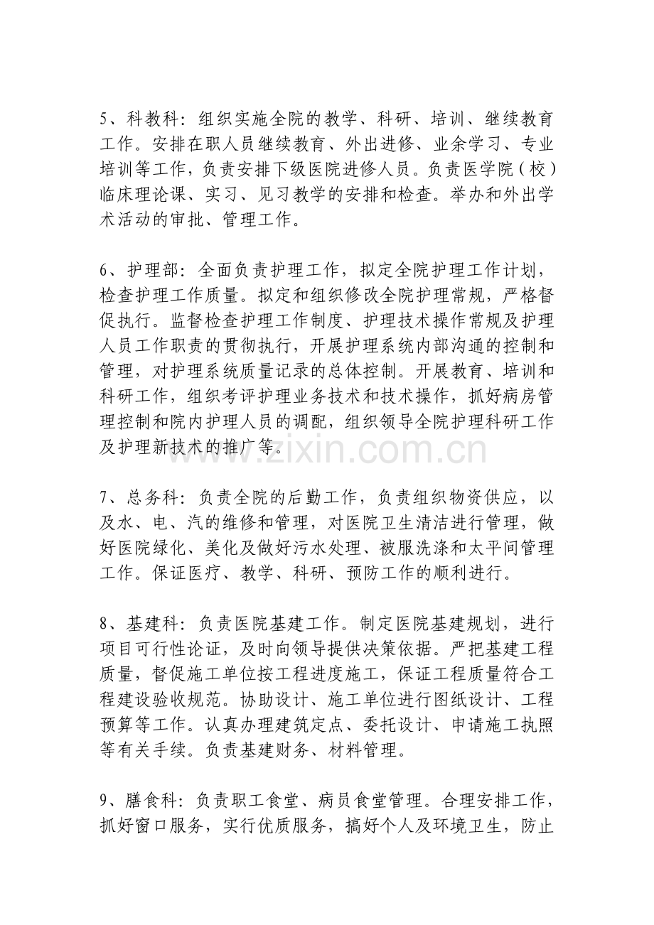 医院职能科室设置(办医院必备).doc_第2页