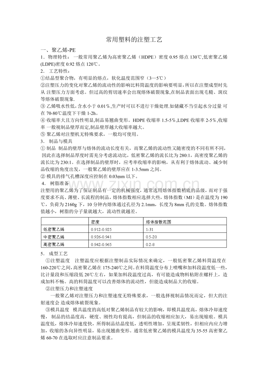 常用塑料的注塑工艺.doc_第1页